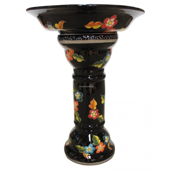 Mexican Talavera Birdbath Flowers